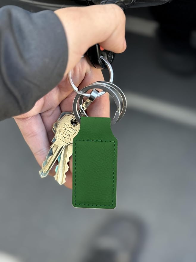 LaserGram Rectangle Keychain, Golfer Golfing, Personalized Engraving Included - Image 6
