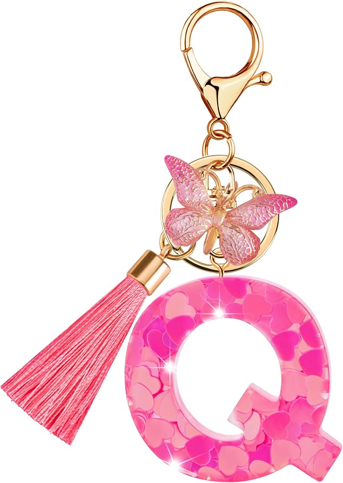 Suweibuke Colourful Cute Initial Letter Keychains by Suweibuke