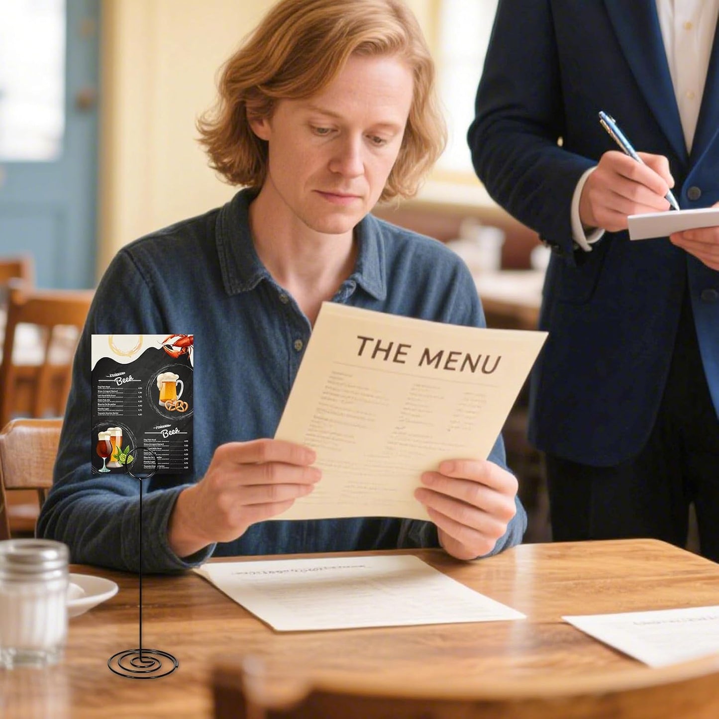 24 Pack 8.6 Inch Table Number Holder Table Sign Stands Picture Name Menu Clips Place Card Holder for Wedding Anniversary Party Display Centerpieces