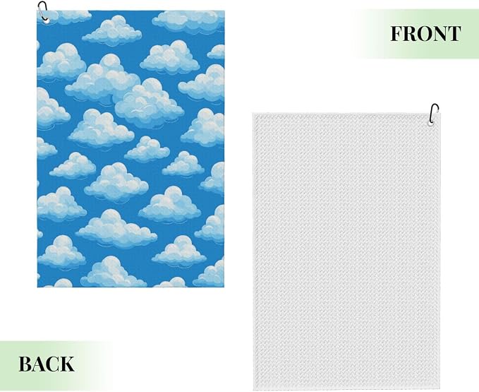 Clouds Golf Towel Waffle Microfiber - Image 2