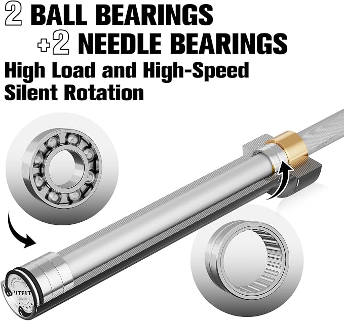 RITFIT 7FT Olympic Barbell for Strength and Weightlifting Training - Image 7