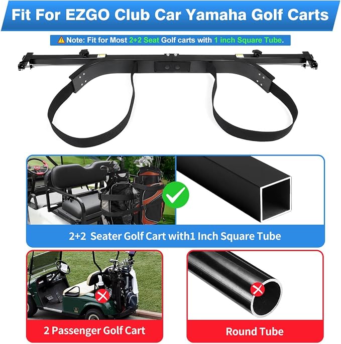 Golf Cart Rear Seat Bag Holder Bracket Attachment - Image 3