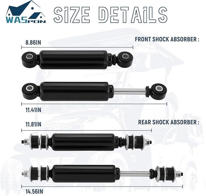 4 PCS Golf Cart Front and Rear Shock Absorbers Kit - Image 2