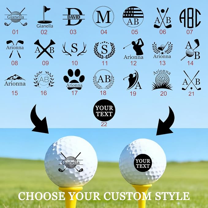 Custom Golf Ball Stamp Marker Personalized Quick-Dry Monogram Golf Ball Stamp - Image 4