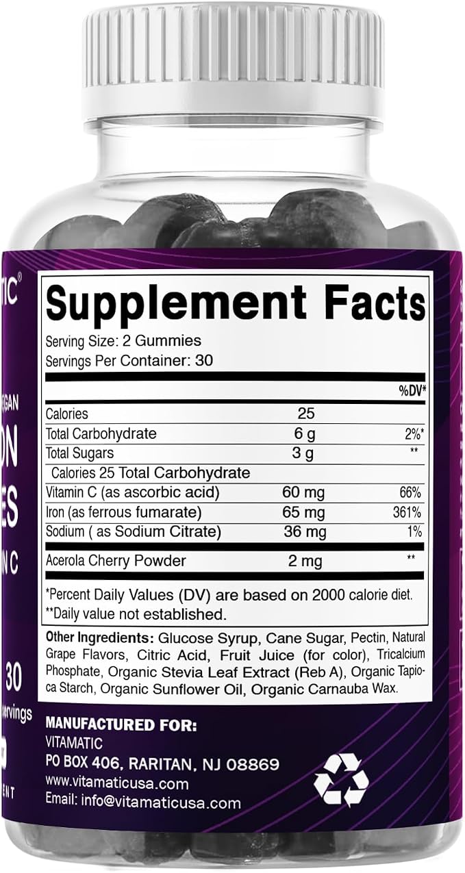 Vitamatic Iron 65 mg Gummies Supplement - Image 8