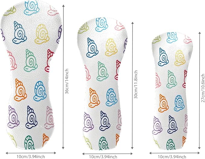 3 Pack PU Leather Golf Club Head Covers - Image 5