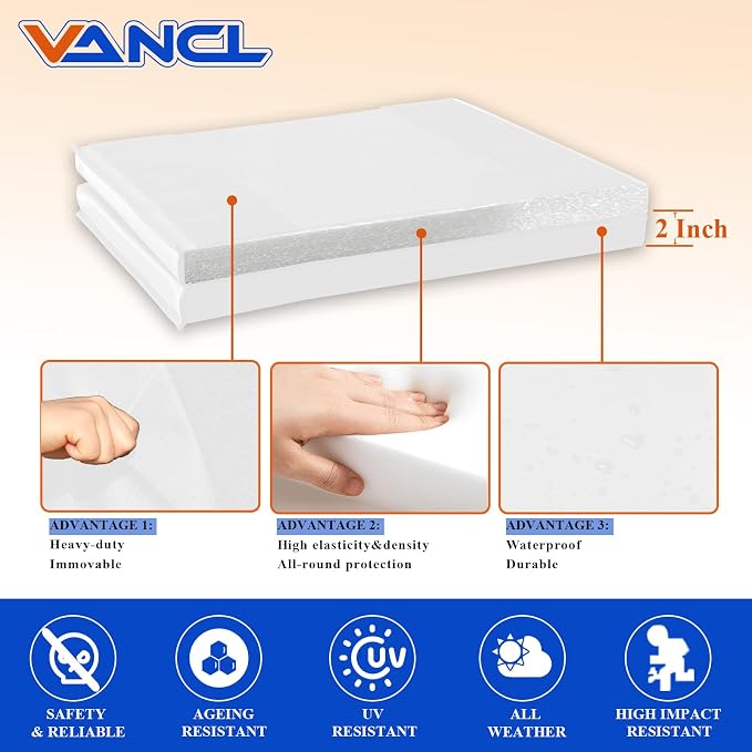 Gym Padding Wall Pads for Gym Wall Mats Basketball Wall Padding 2" Thick Foam - Image 3