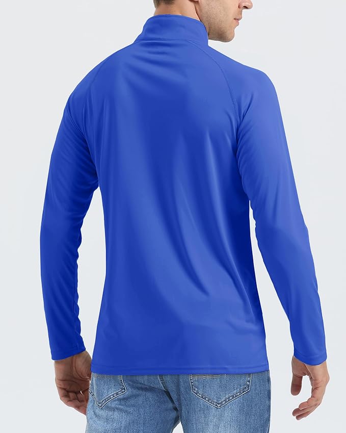 Boladeci Men's UPF 50+ Sun Shirts 1/4 Zip Long Sleeve SPF UV Protection - Image 3