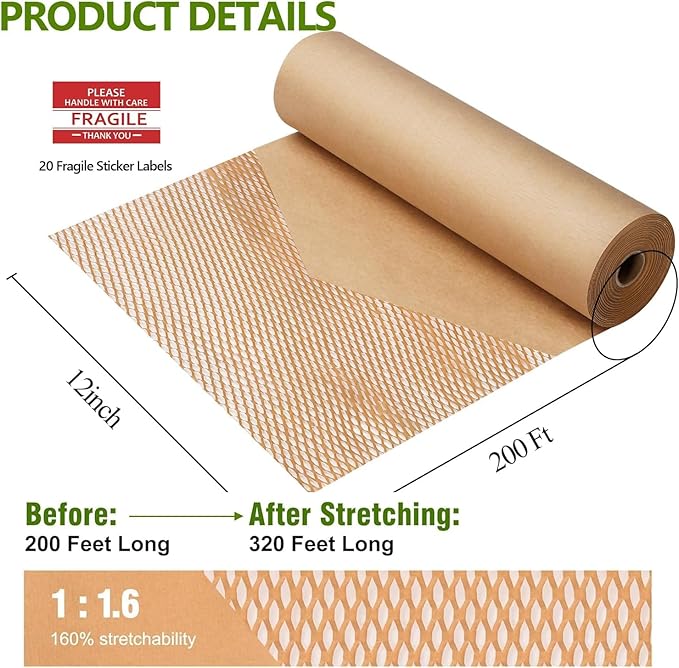 Honeycomb Packing Paper, Products & Gifts Wrapping Paper, Recyclable and - Image 2