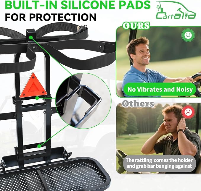Golf Cart Bag Holder Bracket Upgraded Metal Attachment - Image 7