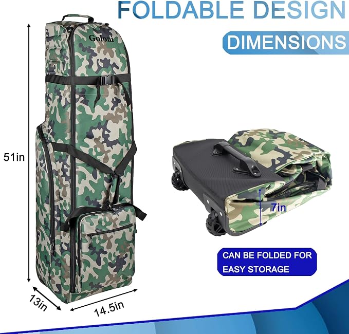 Goloni Golf Travel Bag with Wheels, Golf Travel Case - Image 5