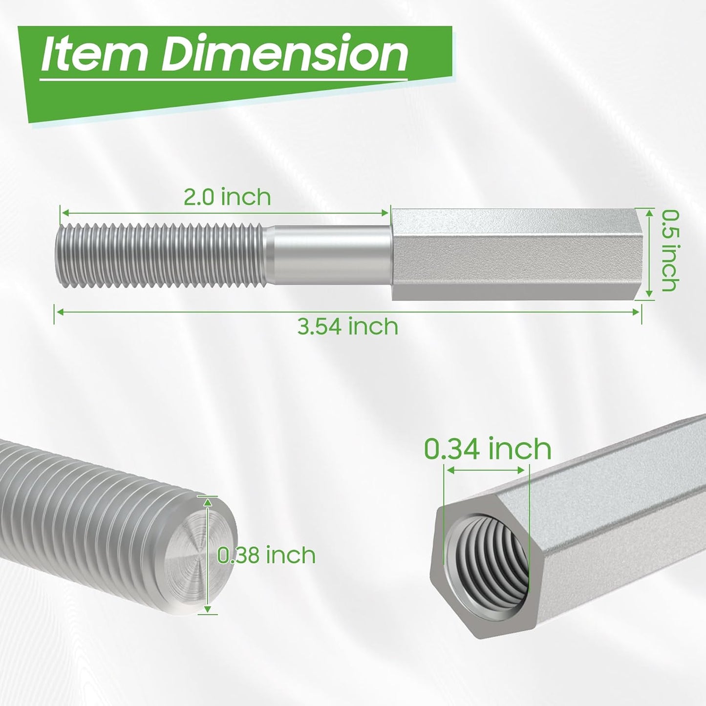 10L0L Golf Cart Shock Absorber Extension Rod For EZGO Club Car With Lifts Kit or Other Modifications to Raise the Body,Compatible With Front Rear Shock Absorbers 70928-G01, 76418-G01, 70630-G01