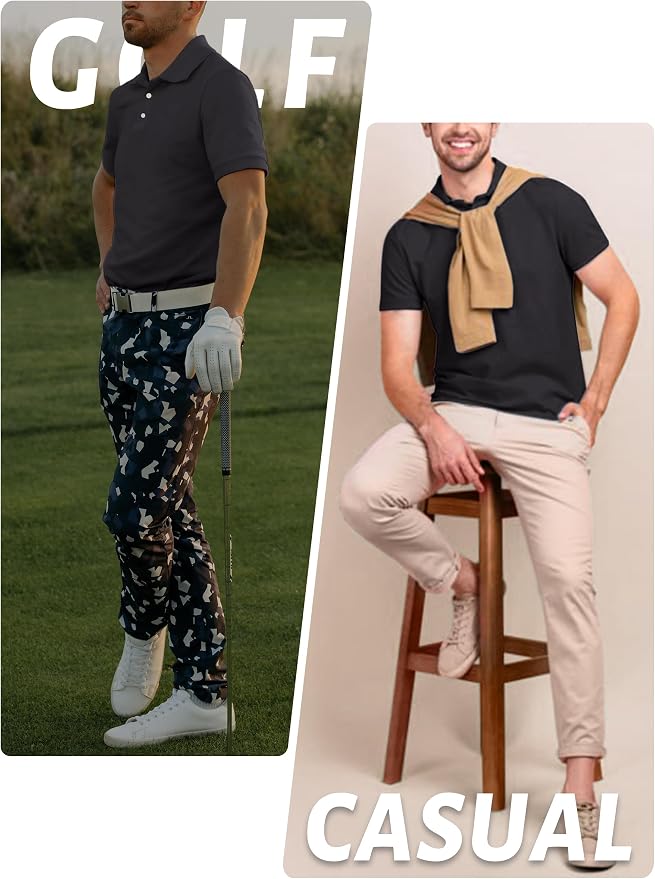 TACVASEN Mens Golf Shirt Dry Fit Mens Polo Shirts Short Sleeve Performance Golf - Image 7