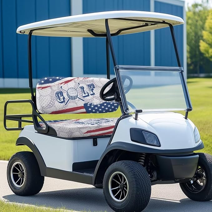 Fashion Print Golf Cart Seat Covers 2 Passenger Golf Cart Backrest Cover Golf - Image 3