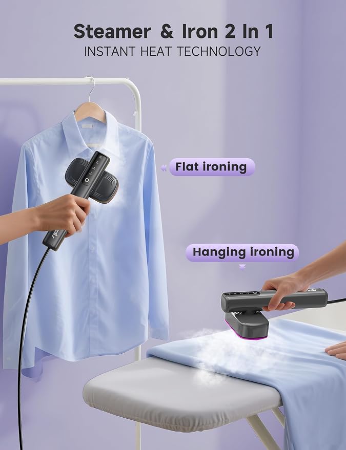 Steamer for Clothes, 1200W Powerful Portable Steamer Iron, 15s Fast Heat-up - Image 7