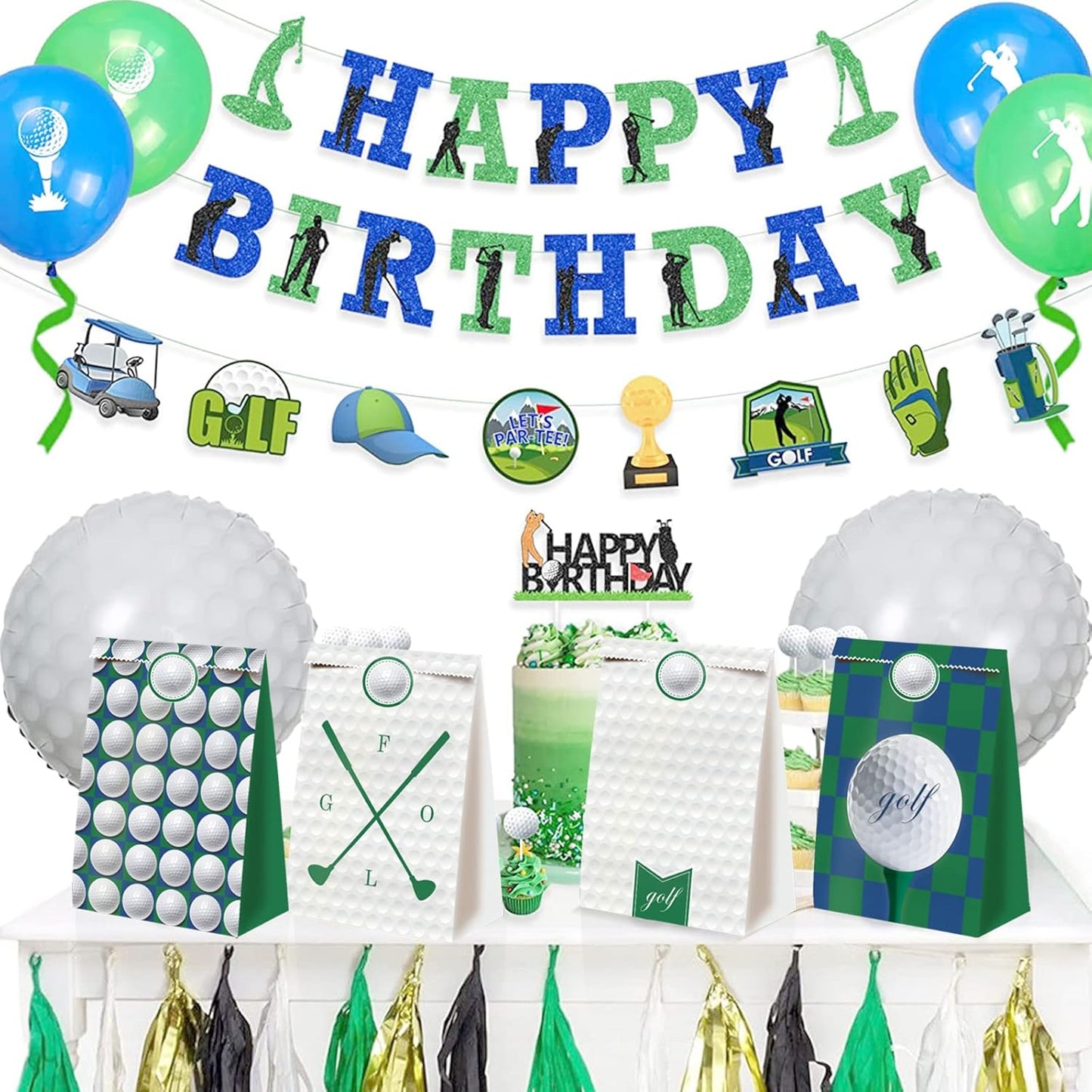24pcs Golf Themed Party Decorations - Golf Gift Bags with Goodies for Kids' Birthday Parties