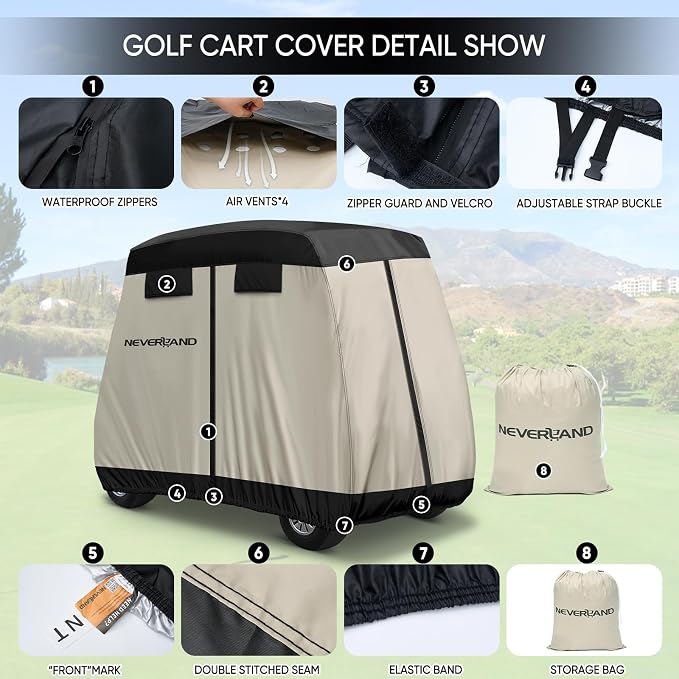 NEVERLAND Golf Cart Cover 4 Passenger - Image 6