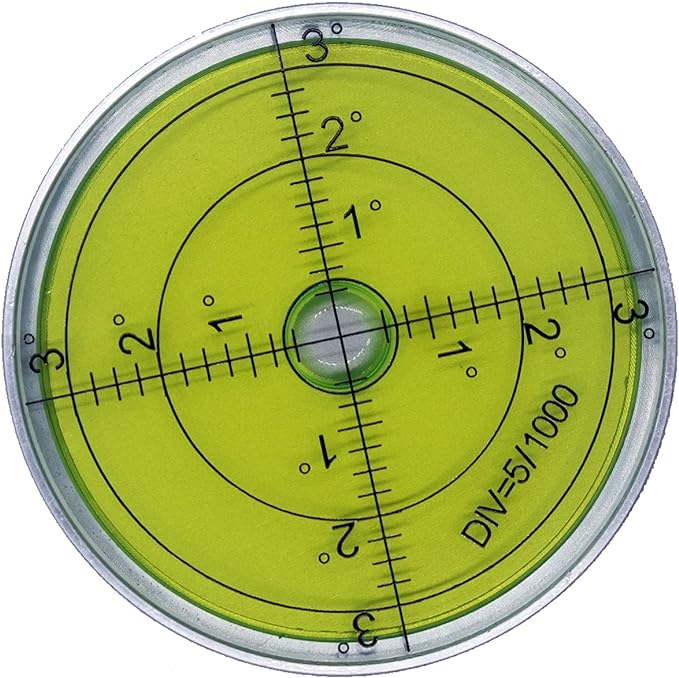 Aluminium High Precision Horizontal Leveler Bubble Level Tool Circle Round 2.4 by GEONASSUR