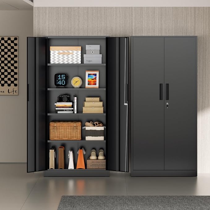 Incbruce 72” Metal Storage Cabinet, Garage Cabinets and Storage System - Image 2