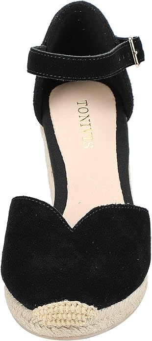Platform Wedges Sandals for Women, Ankle-Strap, Cap Toe, Summer Espadrilles - Image 4