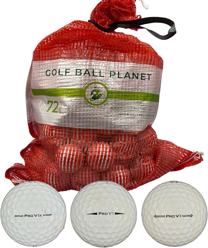 72 Pro V1/Pro V1x Used Recycled Golf Balls in Mesh Bag 3A/2A Condition by GolfBallPlanet