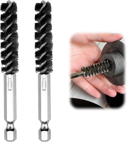 2 Pack Golf Club Cleaning Brush with Ferrules Tool, Dual Head Stainless Steel Shaft and Hosel Cleaner for Golfers Players Coaches, Perfect for Iron or Wood Hybrid Clubs Maintenance