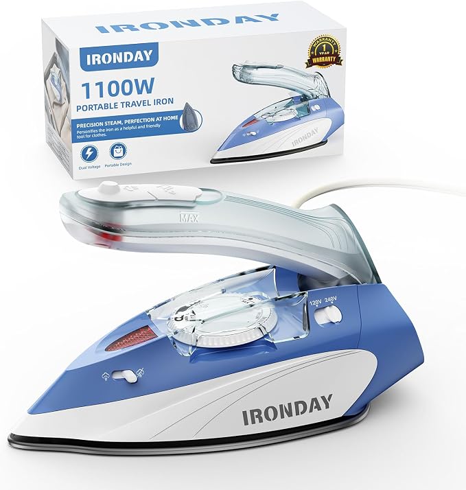 1100W Mini Travel Iron with Steam by IRONDAY