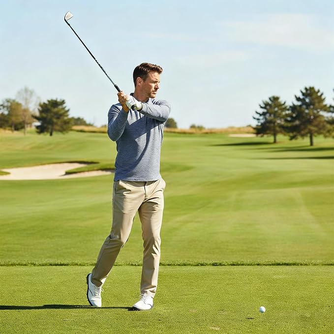NAVISKIN Men's Polo Shirts Long Sleeve Golf Shirts - Image 4