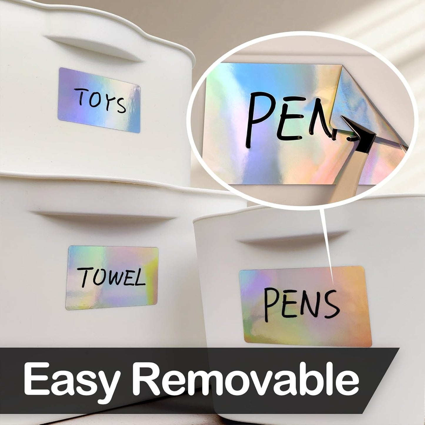 170Pcs Laser Removable Labels for Jars,for Storage Bins,for Food Containers with 2 Liquid Chalk Marker(Laser)