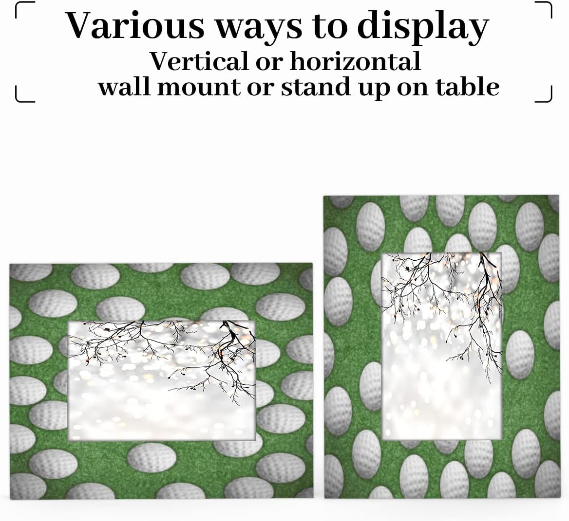 11x14 Picture Frame Golf Ball Hole Sport Photo Frame for Wall and Tabletop Display Wooden Photo Picture Frame Home Decor