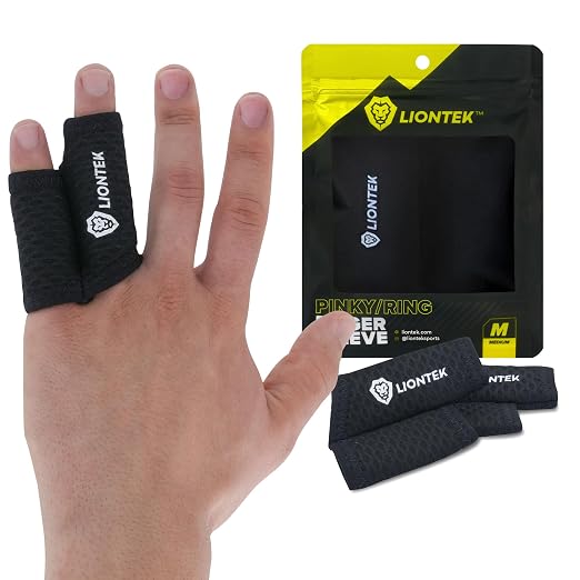 LIONTEK Pinky-Ring Flow Finger Sleeve V3 Pair — Joint Support & Compression by LIONTEK
