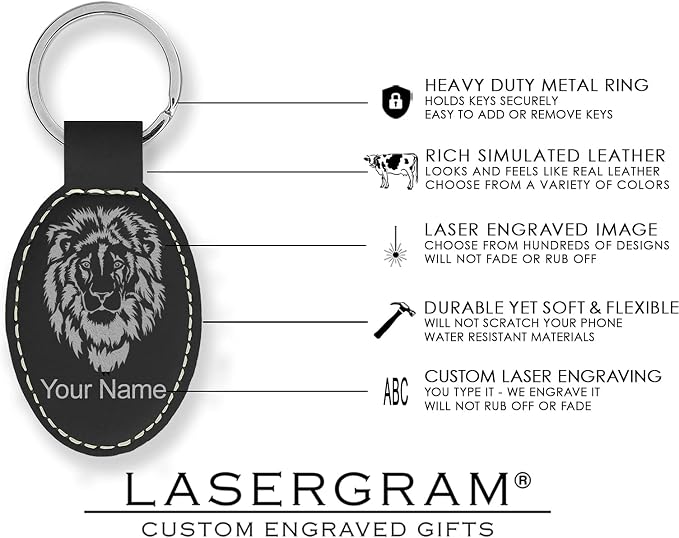 LaserGram Oval Keychain, Golf Ball, Personalized Engraving Included - Image 5