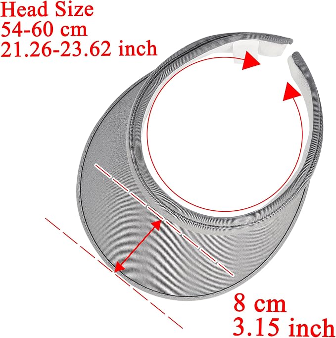 2 Pack Sun Visor Hats Women Men Clip On Wide Brim Visors Hat Outdoor Sports - Image 3