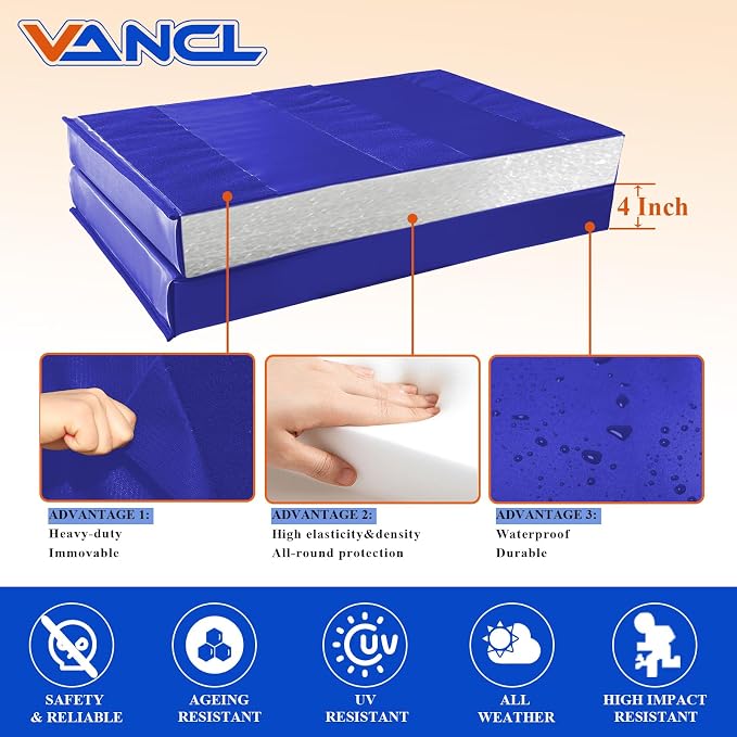 Gym Padding Wall Pads for Gym Wall Mats Basketball Wall Padding 2" Thick Foam - Image 3