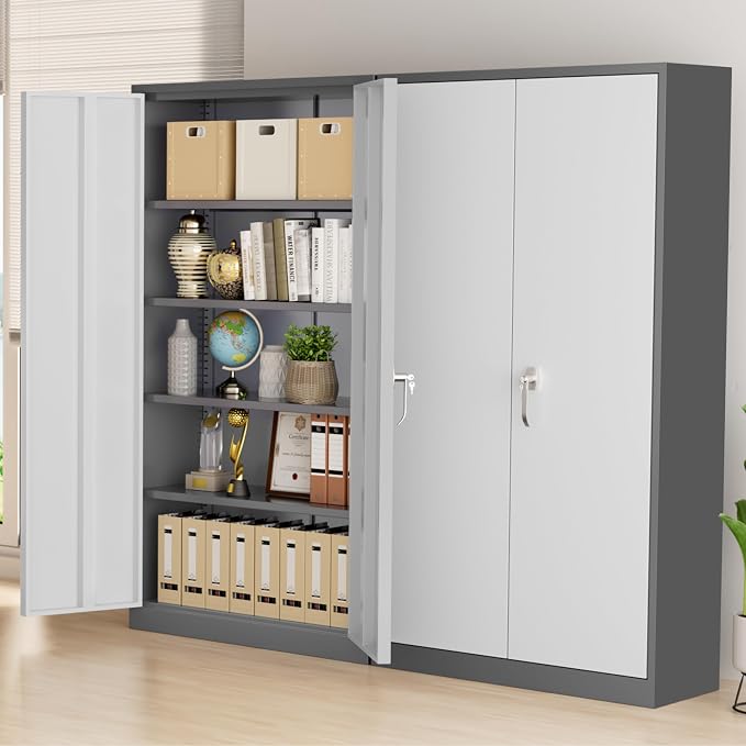 Greenvelly Metal Garage Storage Cabinet, 72” Steel Locking Storage Cabinet - Image 8