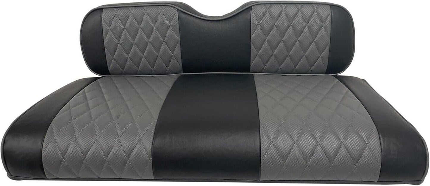 Huskey Parts Company Golf Cart Seat Cushion Set for Front Seat Lean Back & Bottom Charcoal Color for EZGO TXT 1994-2013, Golf Cart Front Seat Replacement with Mounting Hardware & hinges