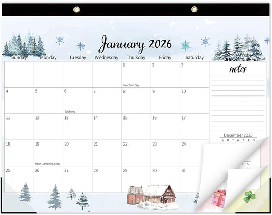 GuassLee Monthly Desk Calendar 2026-2027 - 18 Months 17" x 11.5" Calendar from Jan. 2026 to Jun. 2027, Monthly Planner with Watercolor Design Corner Protectors for Office School Home Organizing