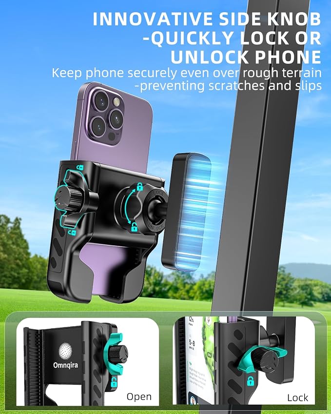 Golf Cart Phone Holder, 360° Adjustable Universal Golf Magnetic Phone Mount - Image 5