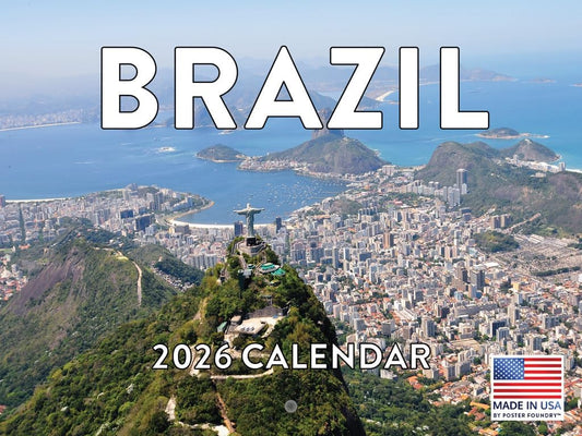 Brazil Calendar 2026 Monthly Wall Calender 12 Month|American Made In The USA