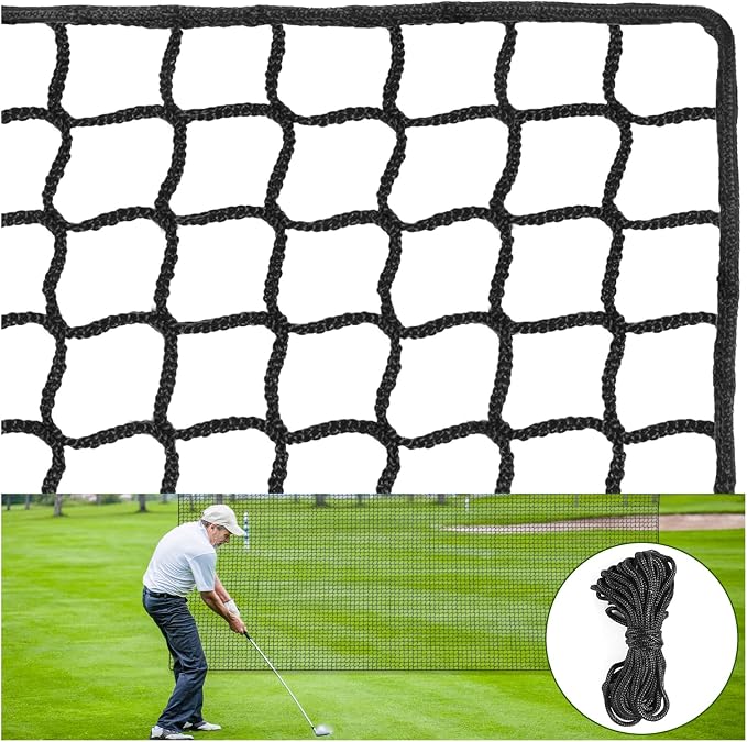 NQB Golf Practice Net with Steel Hanging Kit & Nylon Rope, Hitting Net by NQBSportNet