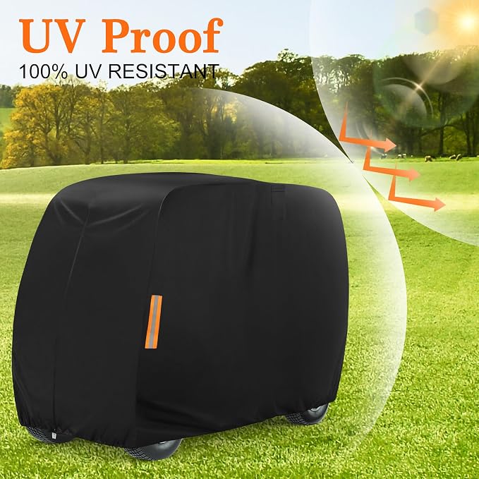 Golf Cart Cover 4 Passenger, 420D Heavy Duty Golf Cart Rain Cover - Image 3