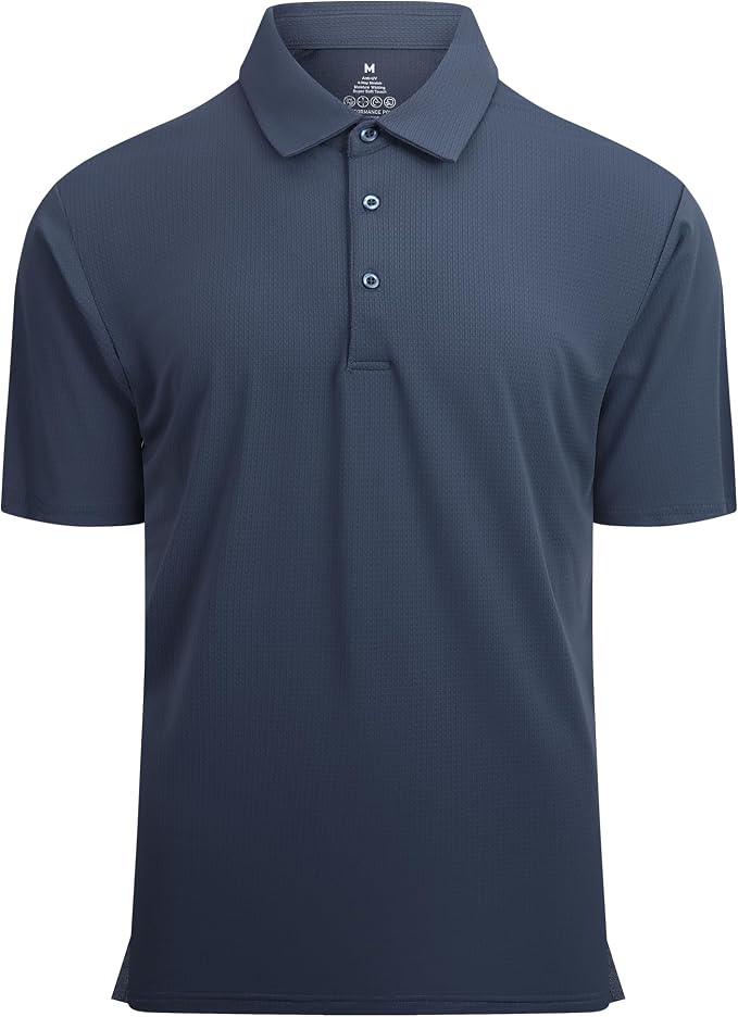 Alex Vando Mens Golf Shirt Moisture Wicking Quick-Dry Short Sleeve Casual Polo by AlexVando