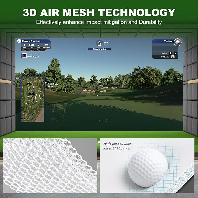 Fireproof Golf Simulator Impact Screen - Image 3