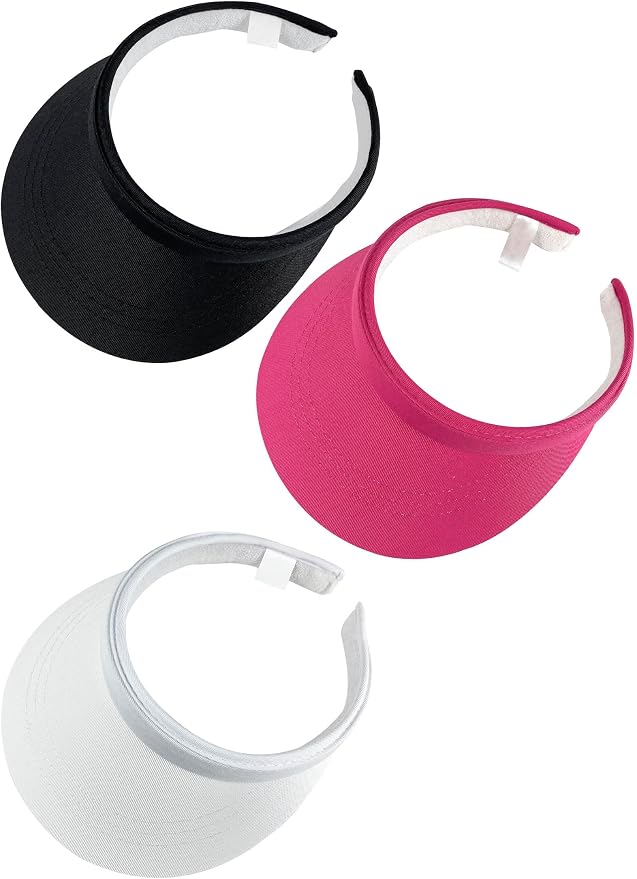 3 Pack Sports Sun Visor Hat Women Men Adjustable Clip On Visors Outdoor Golf by Ydocqli