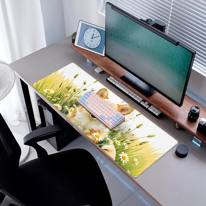 Cute Corgi Gaming Mouse Pad, Desk Mat, Non-Slip Rubber Base Cool Aesthetic - Image 2