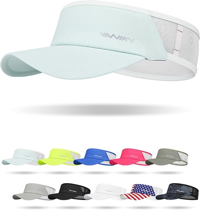 Sports Sun Visor Hats for Women Men Lightweight Breathable Cooling Stretchy by Unknown