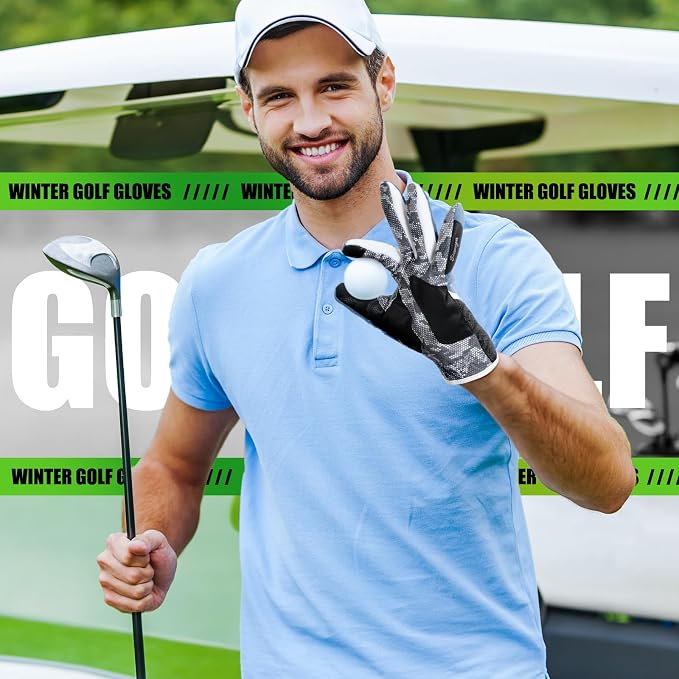 Geyoga 2 Pairs Winter Golf Gloves - Image 3