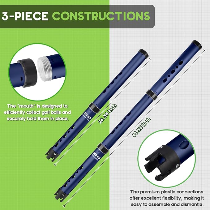 Golf Ball Retriever, Aluminum Alloy Picker Upper Tube, Golf Balls Shagger - Image 3