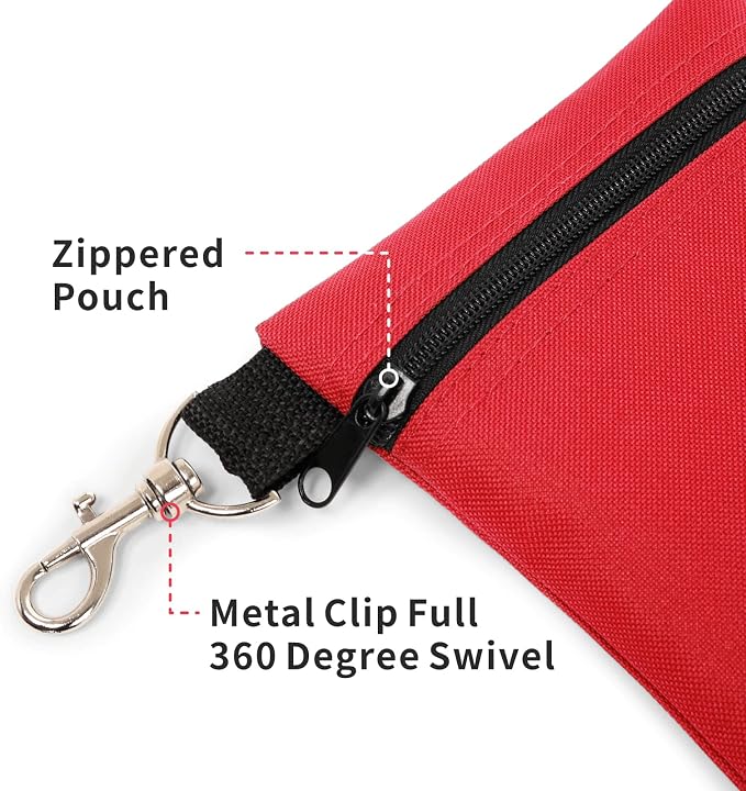 BuyAgain Golf Tee Pouch, 5.62 X 6.87 Inch Professional Zipper Golf Tee/Ball - Image 4