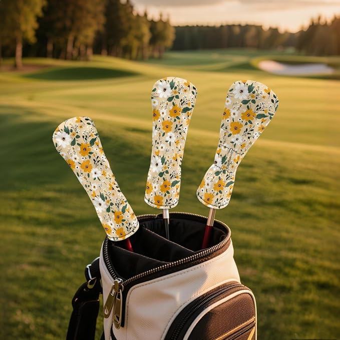 Golf Club Head Covers for Club Protective, Waterproof PU Leather Driver Fairway - Image 3